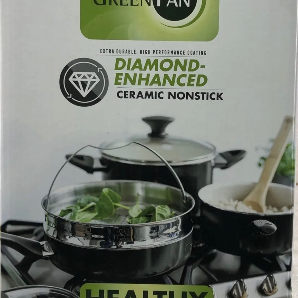 Greenpan Rio Ceramic Non-Stick 16Pc Cookware Set - Picture 3 of 12